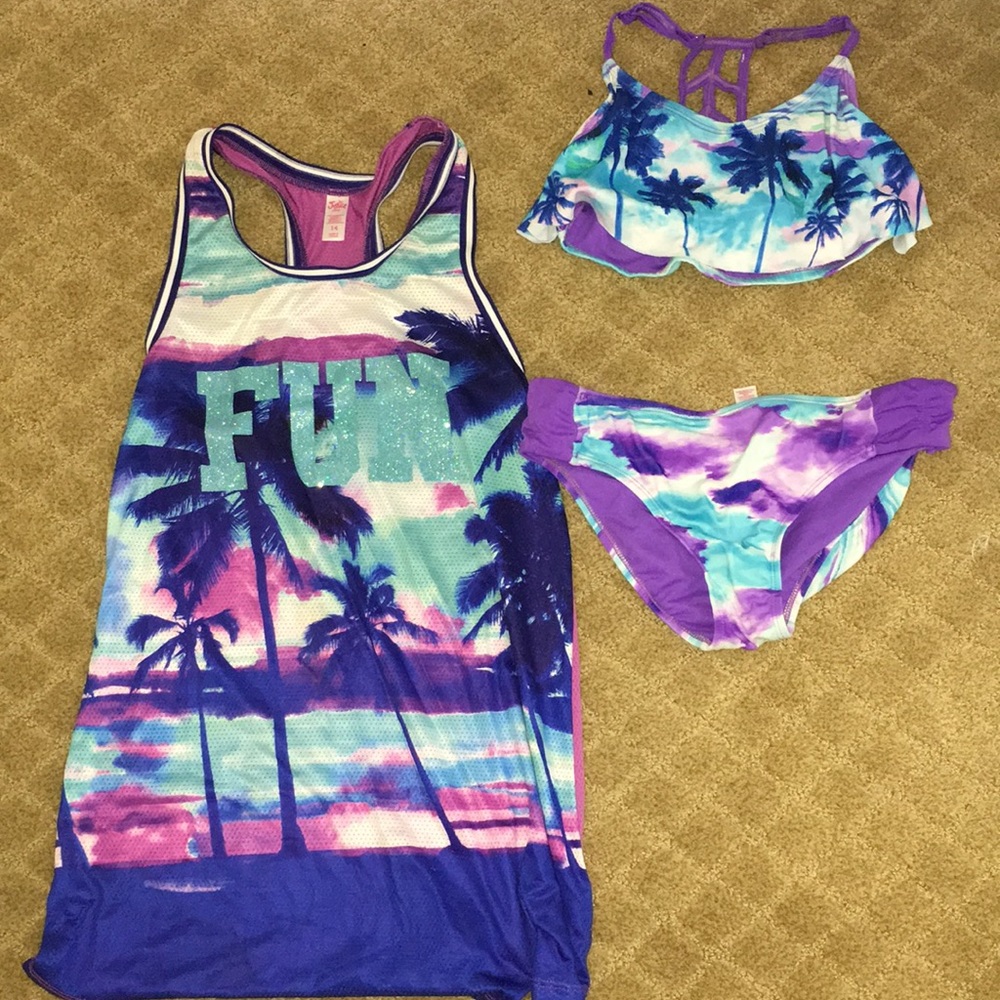 Swimsuit with matching coverup
